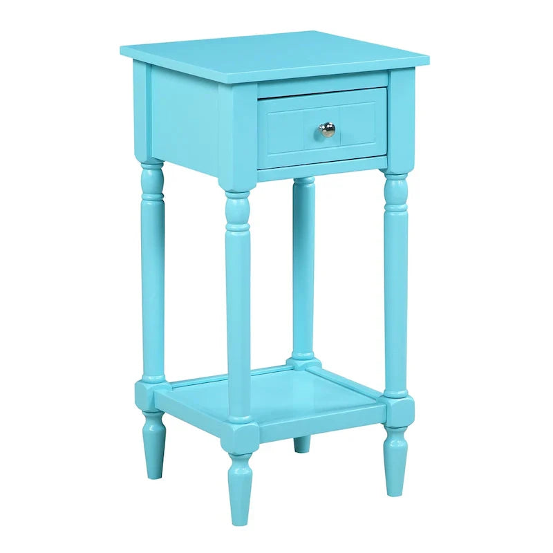 Khloe French Country Accent Table with Shelf and Drawer by Convenience Concepts