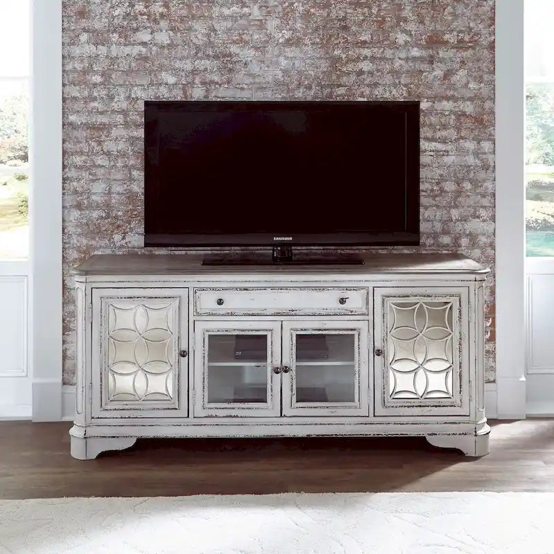 Magnolia Manor Mirrored TV Stand for Entertainment - Available in 2 Finishes