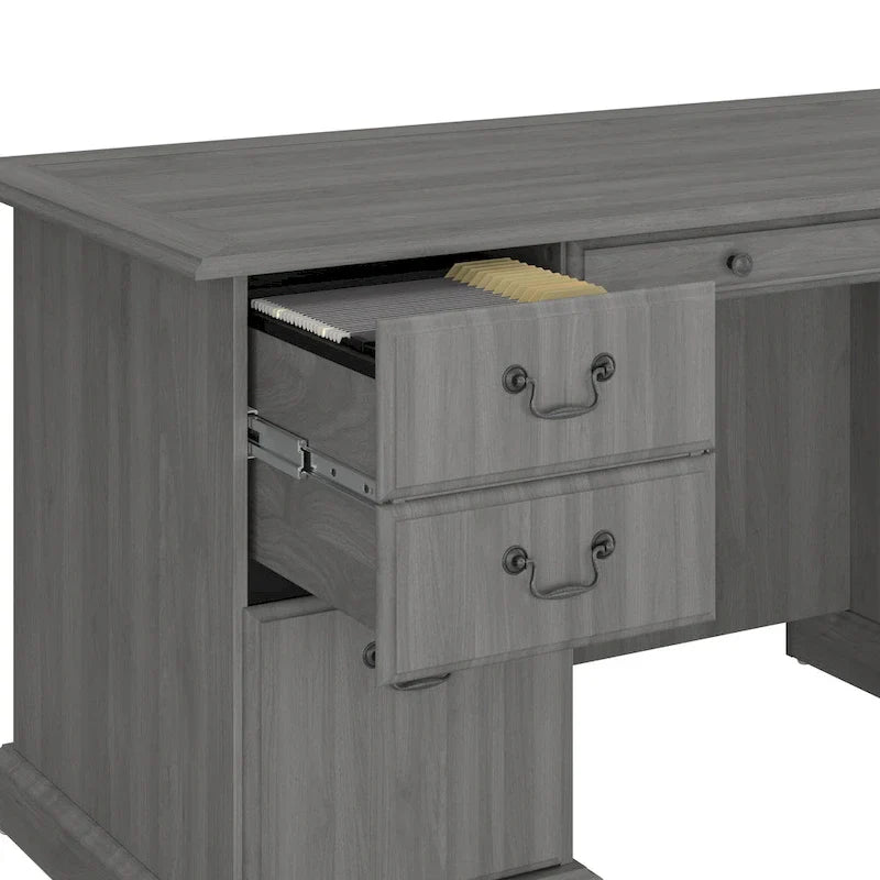 Saratoga Executive Desk with Drawers and Storage by Bush Furniture