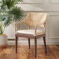 SAFAVIEH Saveta Honey Armchair - Dimensions: 23" W x 22.5" D x 34" H