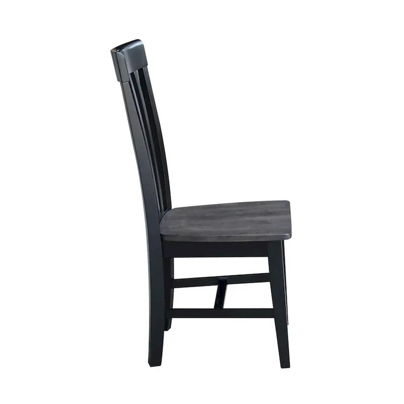 Set of 2 Cosmo Tall Mission Chairs in Solid Wood by International Concepts