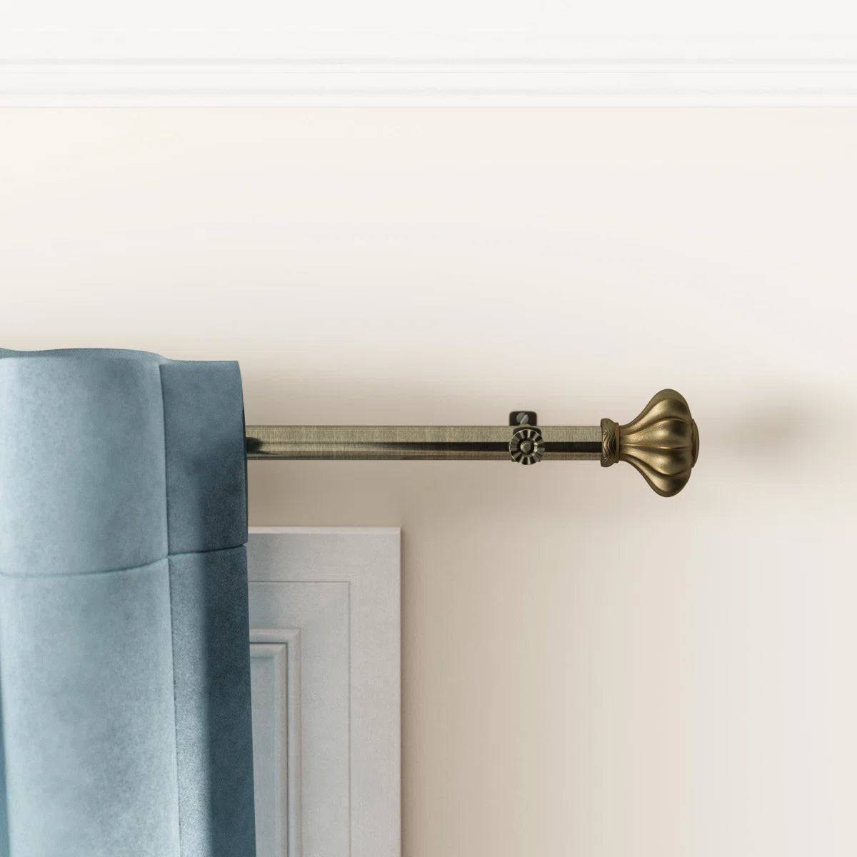 Darcey Adjustable Single Curtain Rod