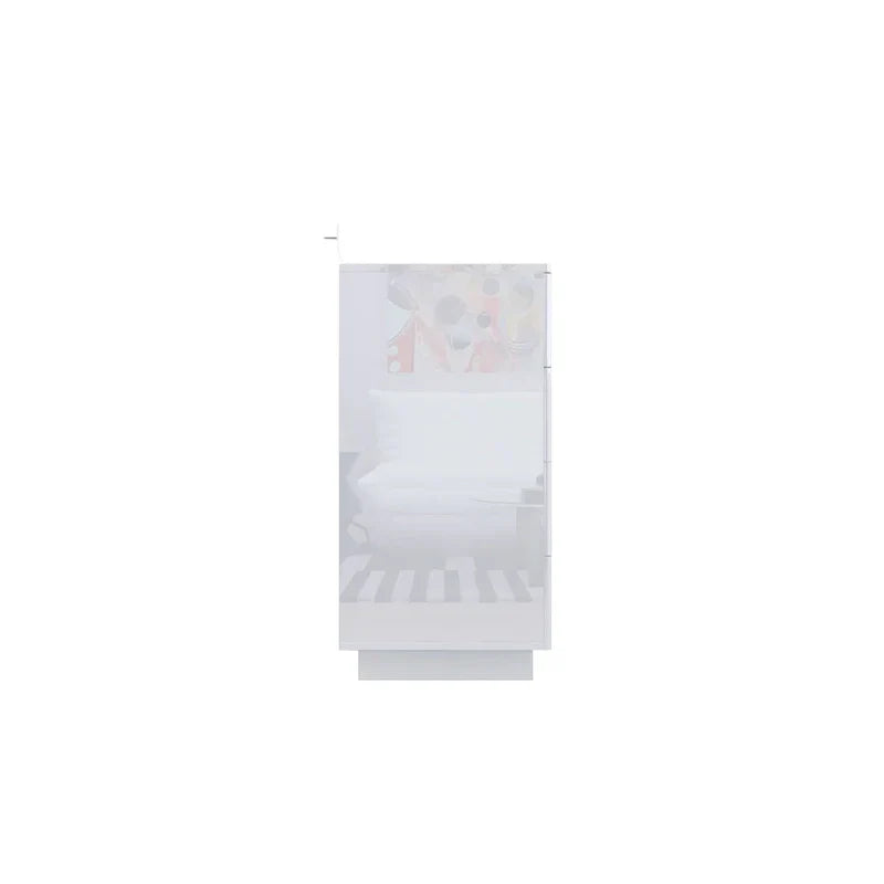 Light Dual Chest 8-Drawer Double Dresser with High Gloss Finish