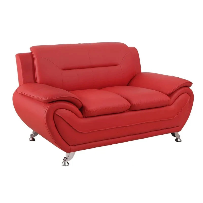 Michael Segura Upholstered Loveseat in Bonded Leather