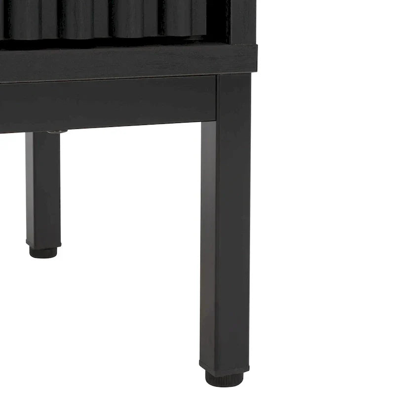 SAFAVIEH Deandra 4-Door Media Stand for Entertainment - Accommodates Up to 65-Inch Flat Screen TV - Dimensions: 60.8" W x 17.7" D x 24.6" H