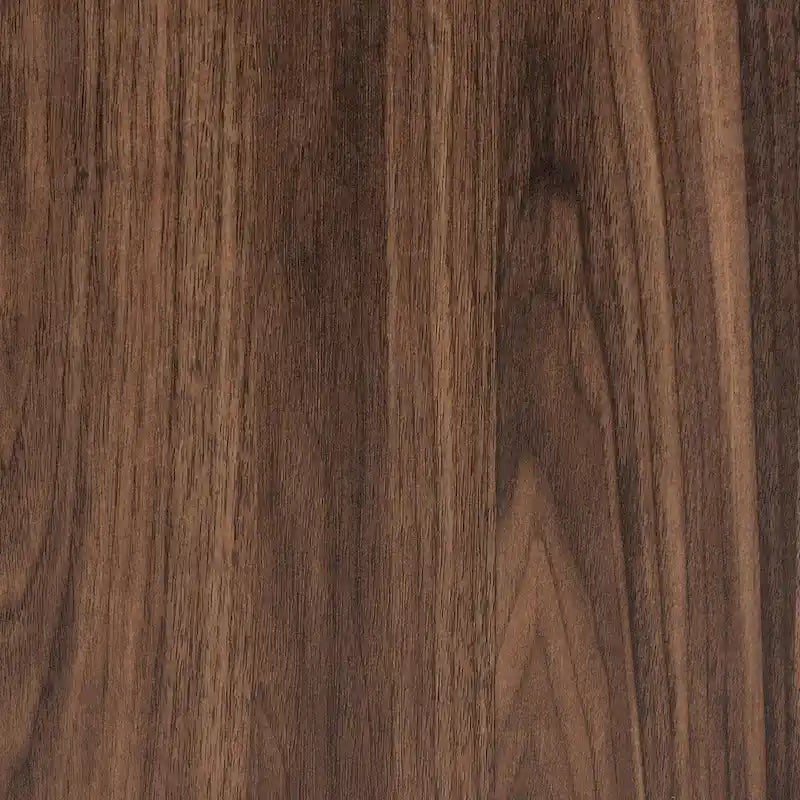 Sadia Contemporary Walnut Brown Wood and Black Metal 1-Drawer Side Table