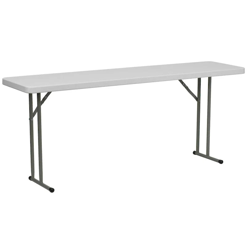 Granite White Surface Plastic Folding Training Table - 18W x 72L