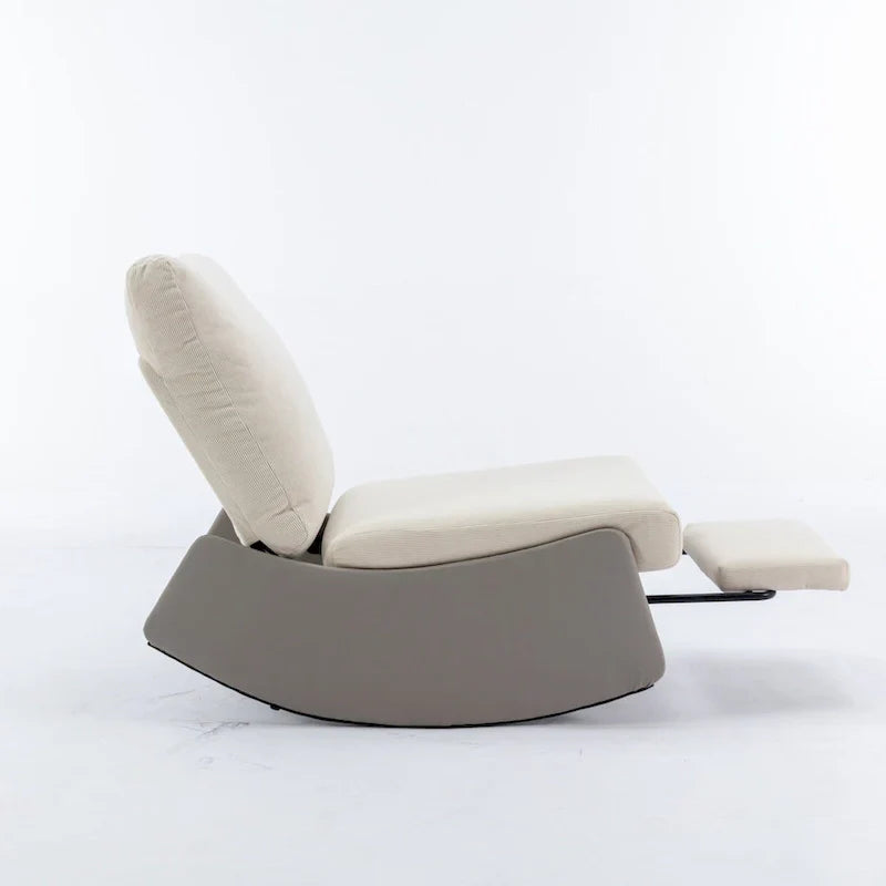 GDFStudio Contemporary Rocking Recliner with Footrest