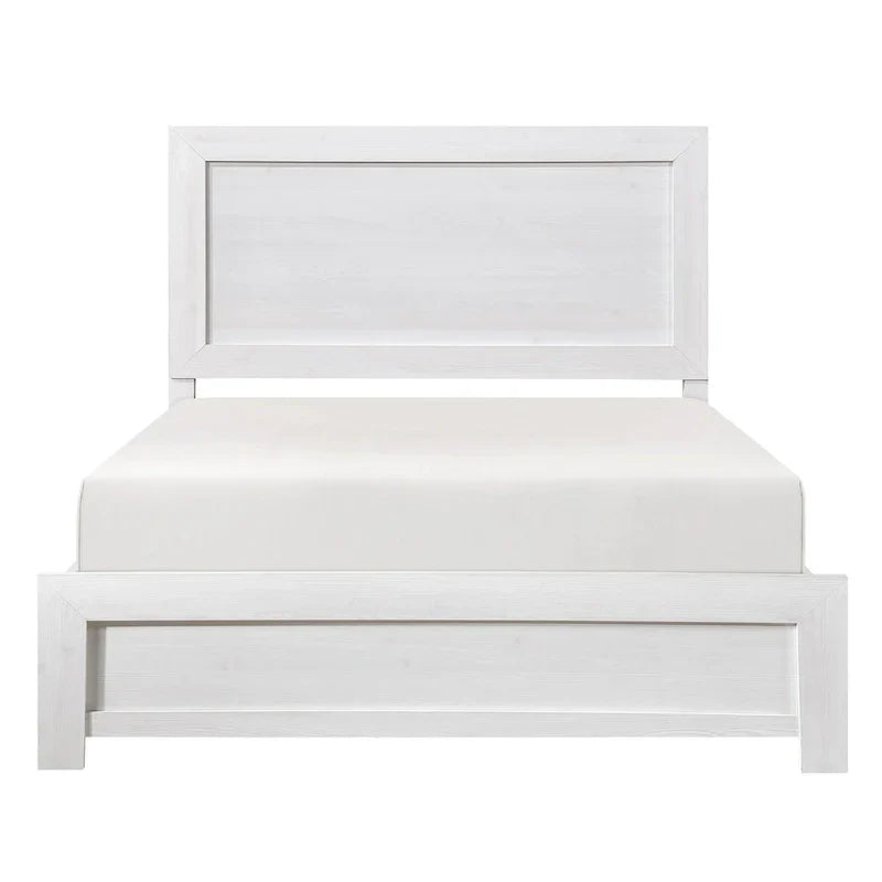 Rustic Farmhouse California King Bed by Eby - White Wood Veneer Finish