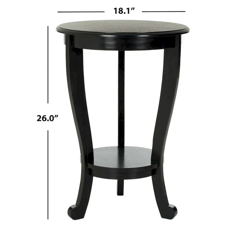 SAFAVIEH Carlotta Grey Pedestal Side Table - Dimensions: 18.1" W x 18.1" D x 26" H
