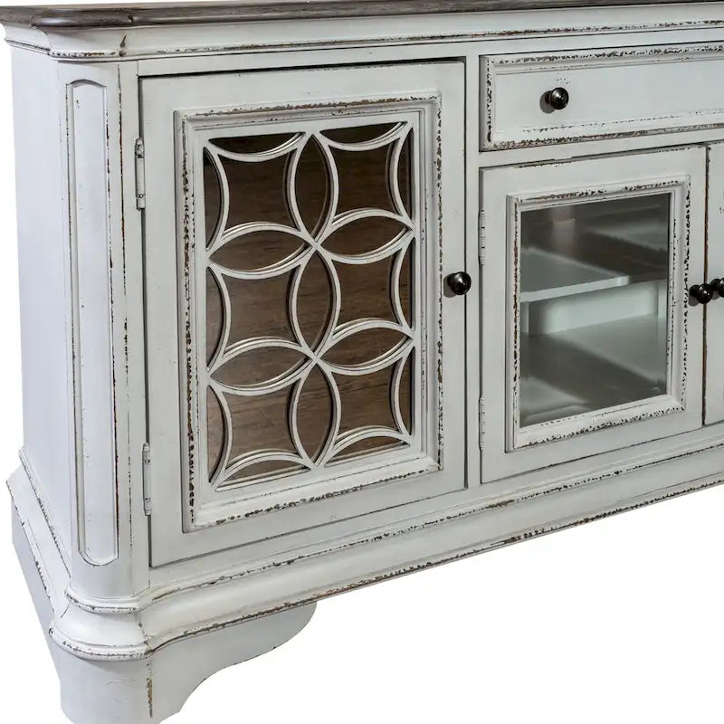 Magnolia Manor Mirrored TV Stand for Entertainment - Available in 2 Finishes