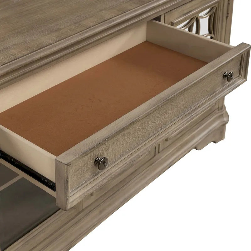 Magnolia Manor Mirrored TV Stand for Entertainment - Available in 2 Finishes