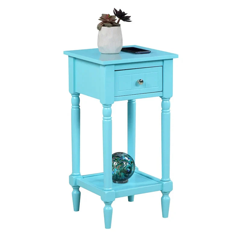 Khloe French Country Accent Table with Shelf and Drawer by Convenience Concepts