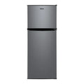 Galanz 4.6. Cu ft Two Door Mini Refrigerator with Freezer, Stainless Steel