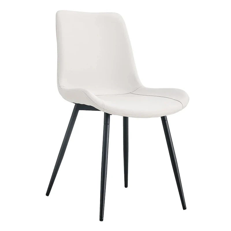 Set of 4 Modern Artificial Leather Dining Chairs for Kitchen