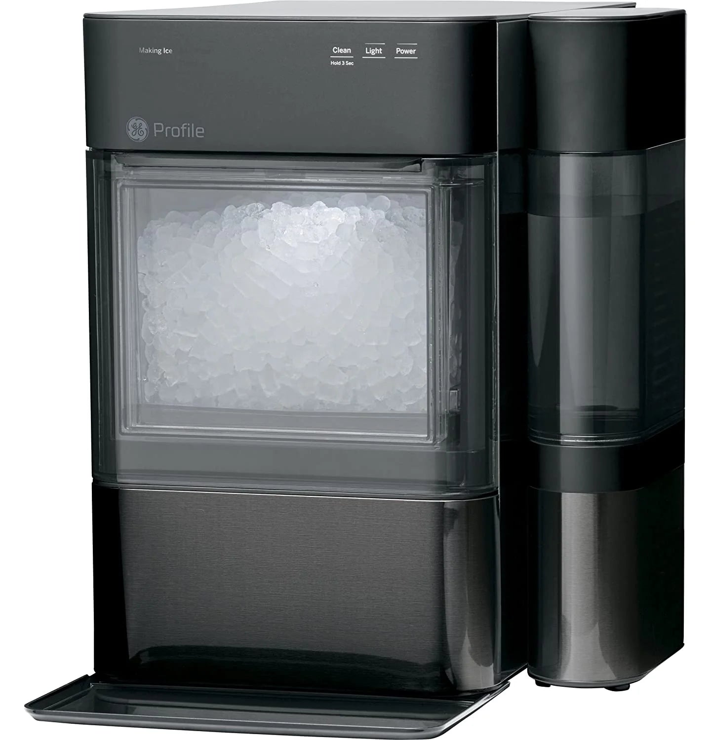 GE Profile Opal 2.0 | Countertop Nugget Ice Maker | Ice Machine with WiFi Connectivity | Smart Home Kitchen Essentials | Black Stainless