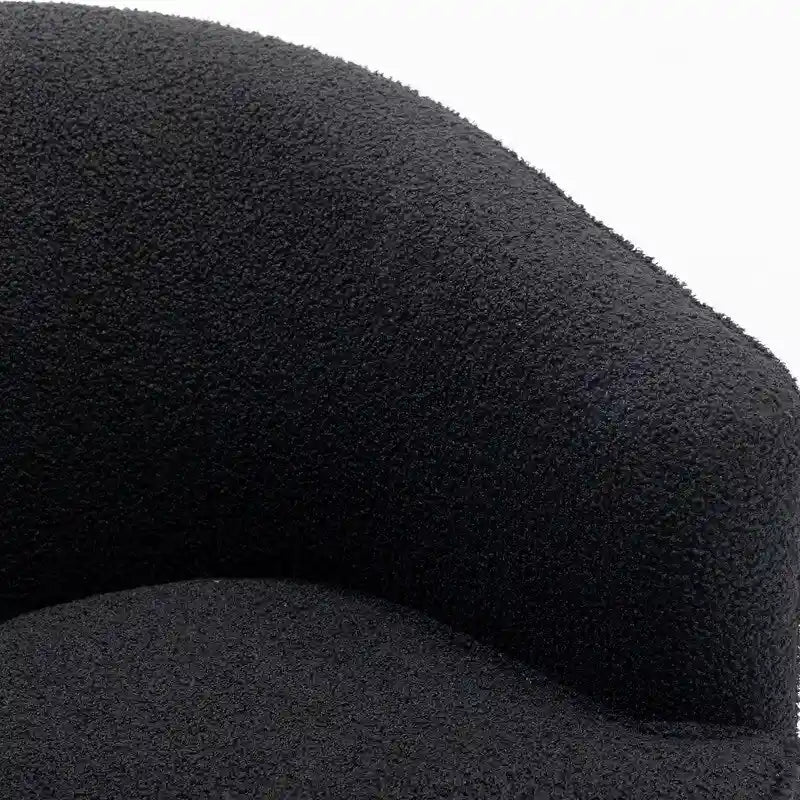 SEYNAR Contemporary Boucle Upholstered 360° Swivel Accent Chairs - Set of 2