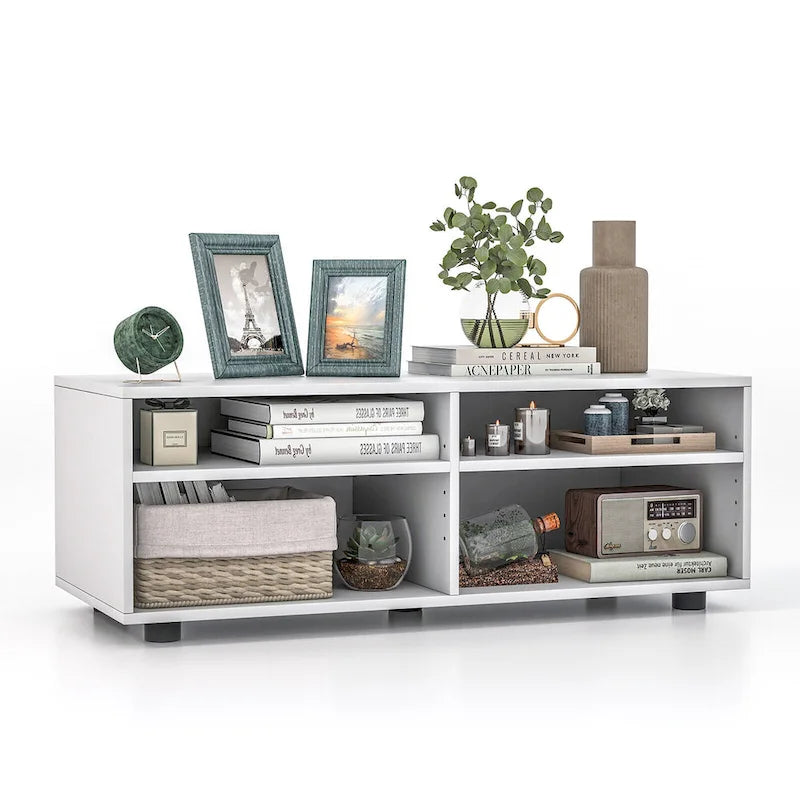 Gymax 4-Cubby TV Stand Media Console Entertainment Center