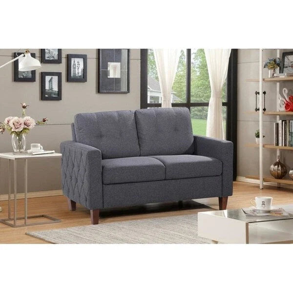Harrad Mid-Century Modern 3-Piece Tufted Living Room Set