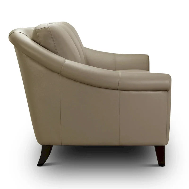 Sienna Authentic Leather Midcentury Modern Loveseat