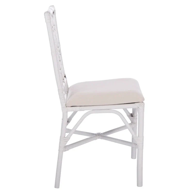 Set of 2 SAFAVIEH Maye Rattan Accent Chairs with Cushions - Dimensions: 18.5" W x 20.9" L x 35.8" H