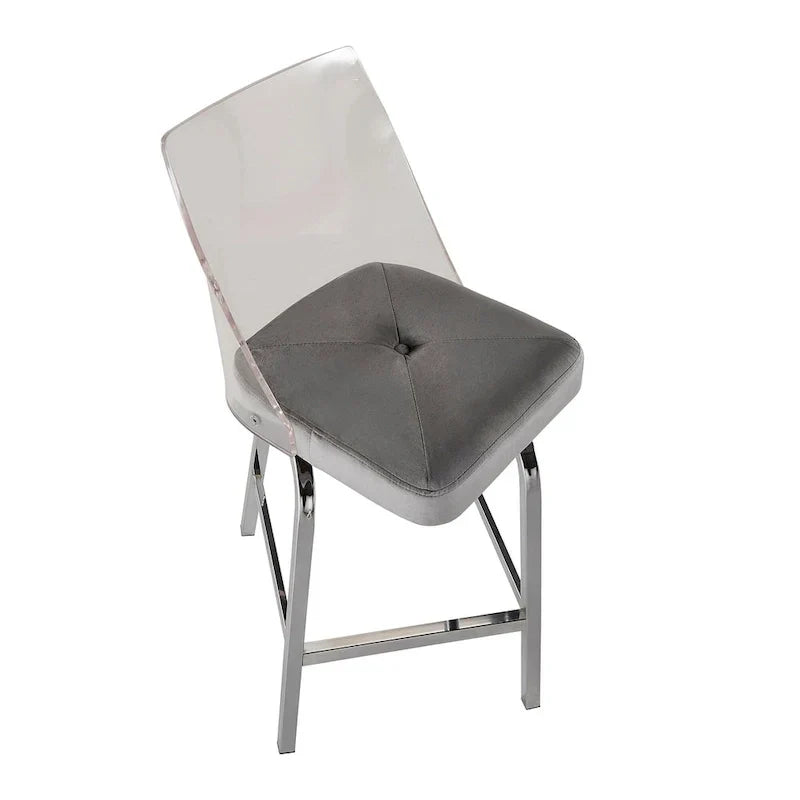 iNSPIRE Q Bold Lennox Velvet Counter Height Stools - Set of 2