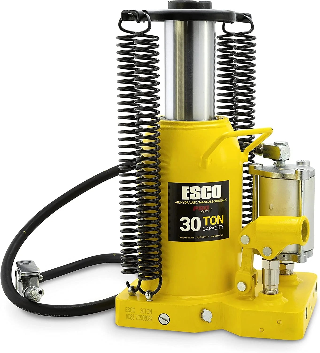 30 Ton Pro Series Air Hydraulic Bottle Jack �� Heavy Duty Lifting for Automotive and Industrial Use