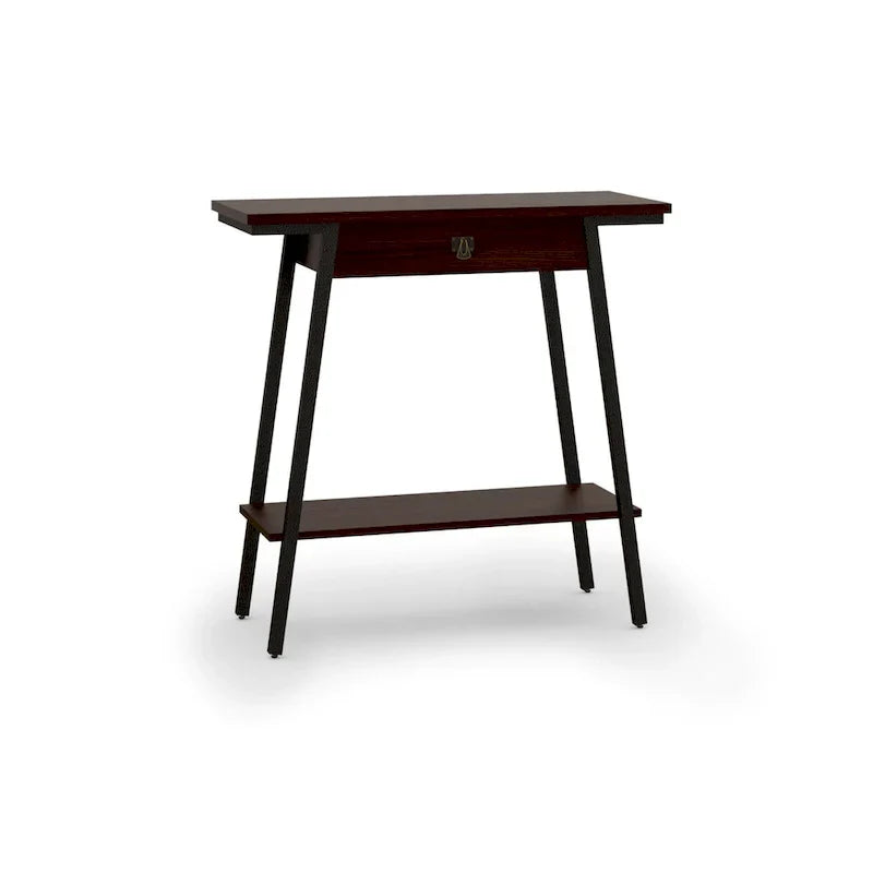 Leick Home Empiria Wooden Console Table with Drawer and Metal Frame