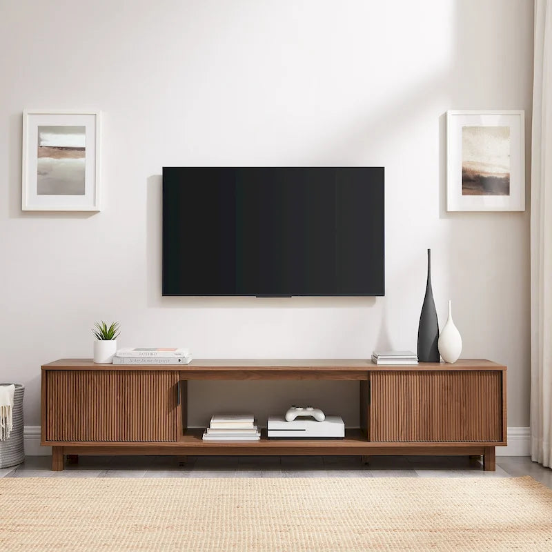 Middlebrook Designs Contemporary 70-Inch TV Stand with Fluted Doors