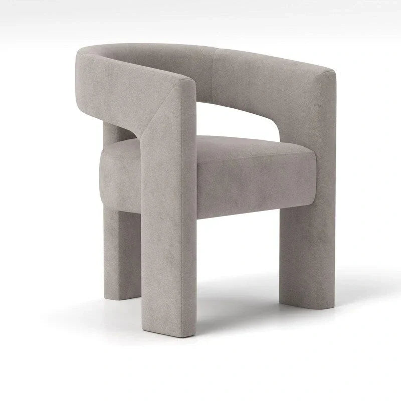 SEYNAR Contemporary Glam Velvet Dining Chair with Open-Back Design