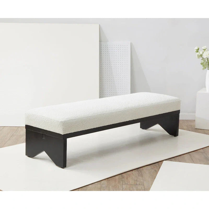 SAFAVIEH Couture Boris Mid-Century Modern Bench - Dimensions: 62.4" W x 19.7" D x 16.5" H