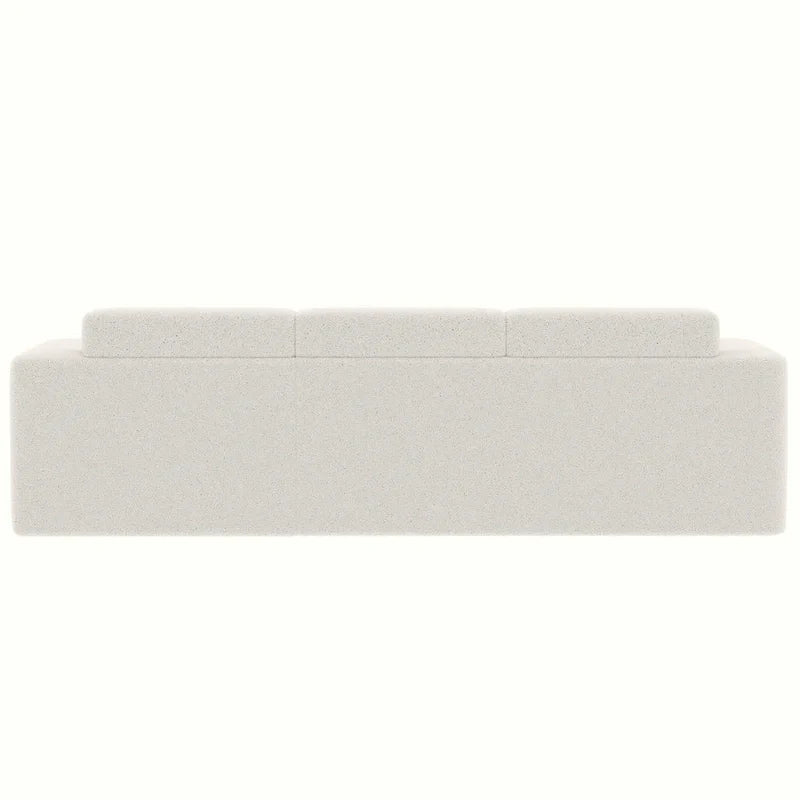 L Shaped Sectional Sofa with Upholstered Cushions and Modular Design