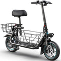 Electric scooter for adults with large center basket