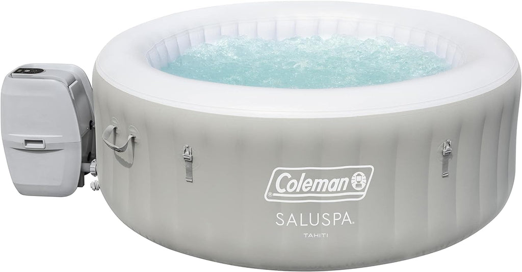 Inflatable Hot Tub Spa | Portable Hot Tub with Heated Water System and 140 Bubble Jets | Fits Up to 4 People