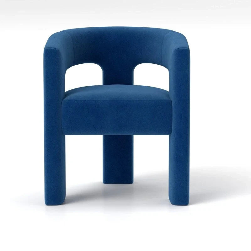 SEYNAR Contemporary Glam Velvet Dining Chair with Open-Back Design