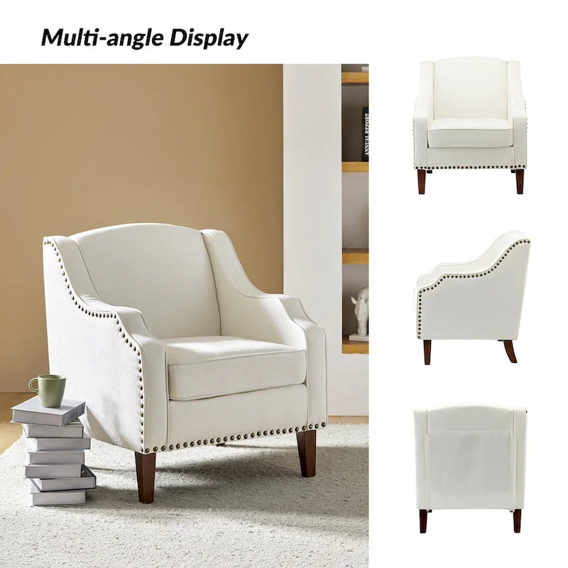 Set of 2 Lucretius Armchairs with Nailhead Trim by HULALA HOME