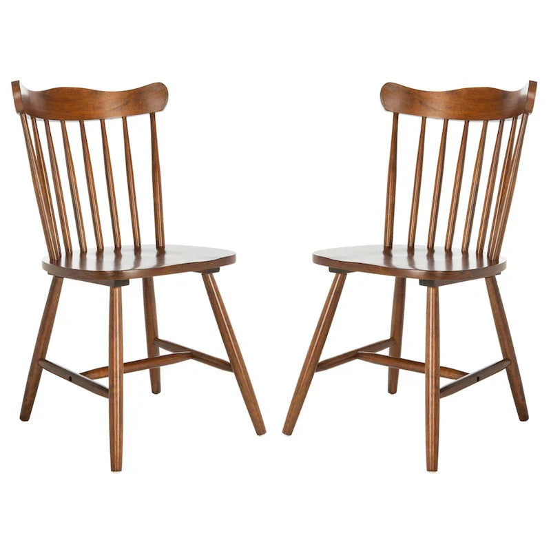 Set of 2 SAFAVIEH Margretta Spindleback Windsor Dining Chairs - Dimensions: 17" W x 19" L x 34" H
