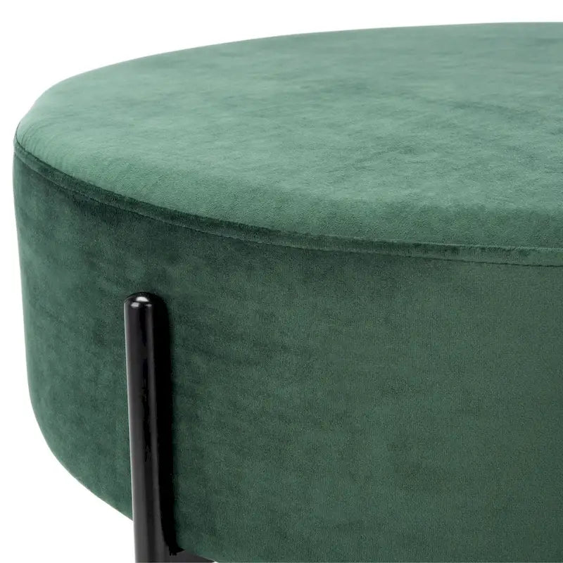 SAFAVIEH Shianne Round Velvet Cocktail Ottoman Table
