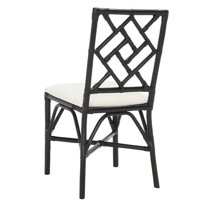 Set of 2 SAFAVIEH Maye Rattan Accent Chairs with Cushions - Dimensions: 18.5" W x 20.9" L x 35.8" H