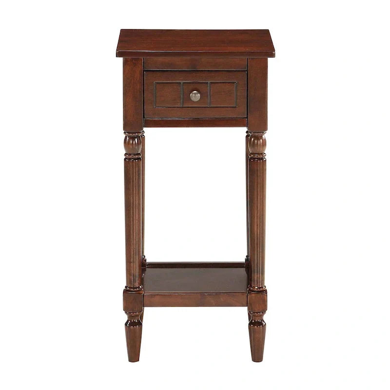 Khloe French Country Accent Table with Shelf and Drawer by Convenience Concepts
