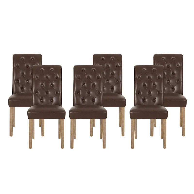 Set of 6 Aruda Upholstered Dining Chairs by Christopher Knight Home