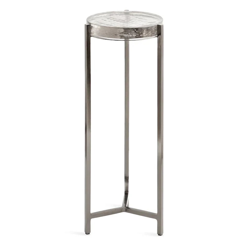 Kate and Laurel Aguilar Glamorous Drink Table - 9x9x23 Inches