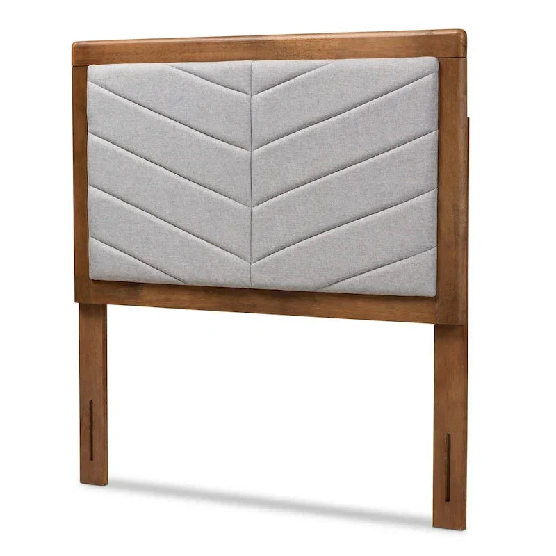 Iden Twin Headboard in Grey - Modern and Contemporary Fabric and Wood Design