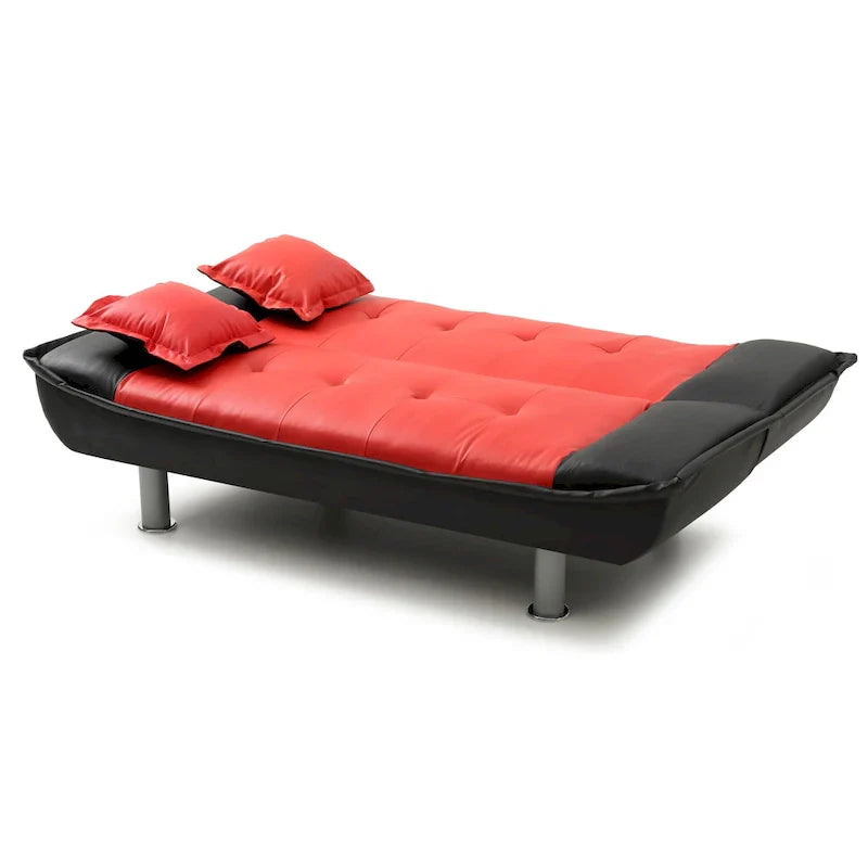 Lionel Faux Leather Convertible Sofa