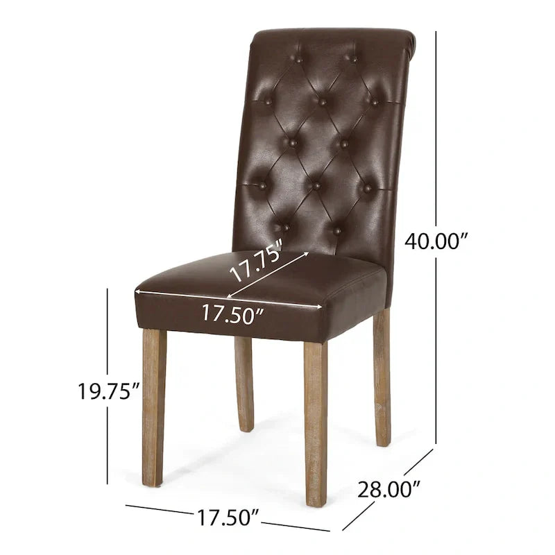 Set of 2 Aruda Upholstered Dining Chairs by Christopher Knight Home