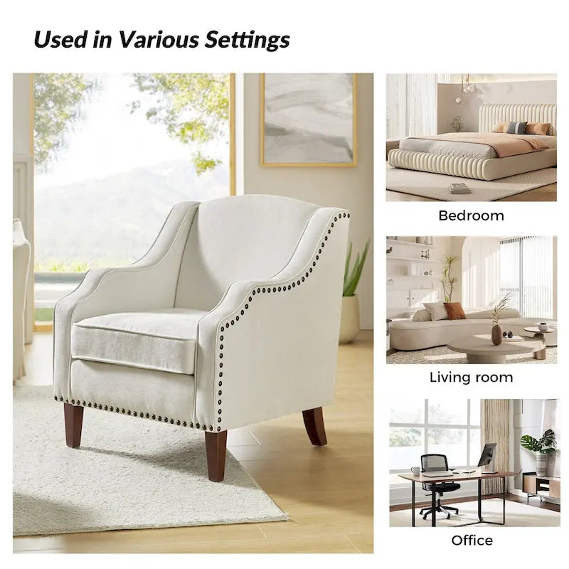 Set of 2 Lucretius Armchairs with Nailhead Trim by HULALA HOME