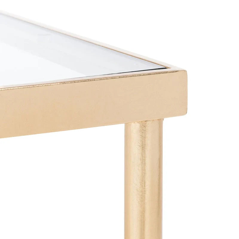 SAFAVIEH Couture Araminta Gold Leaf Coffee Table - Dimensions: 44" W x 24" L x 20.5" H