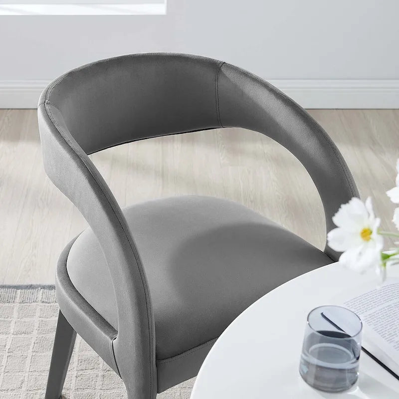 Set of Two Pinnacle Performance Velvet Dining Chairs