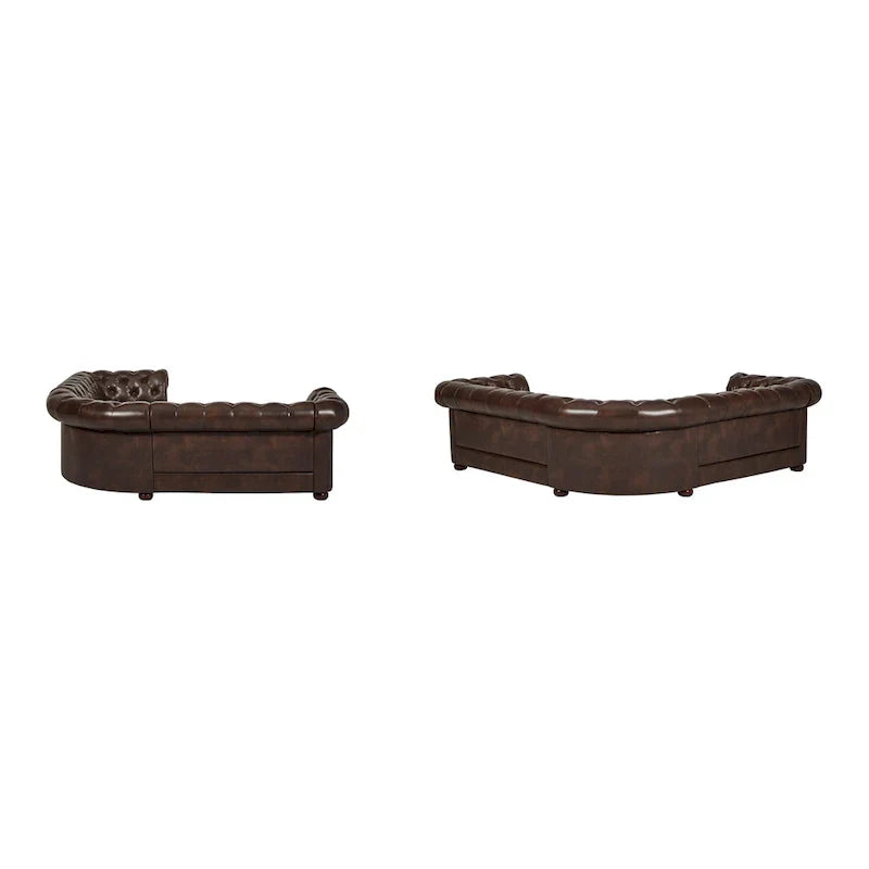 Gdansk 5-Person L-Shaped Chesterfield Sectional Sofa