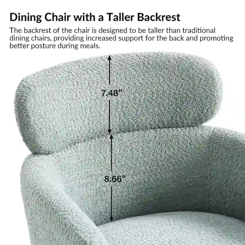 Set of 4 Amos Modern Boucle Dining Chairs with Adjustable Feet by HULALA HOME